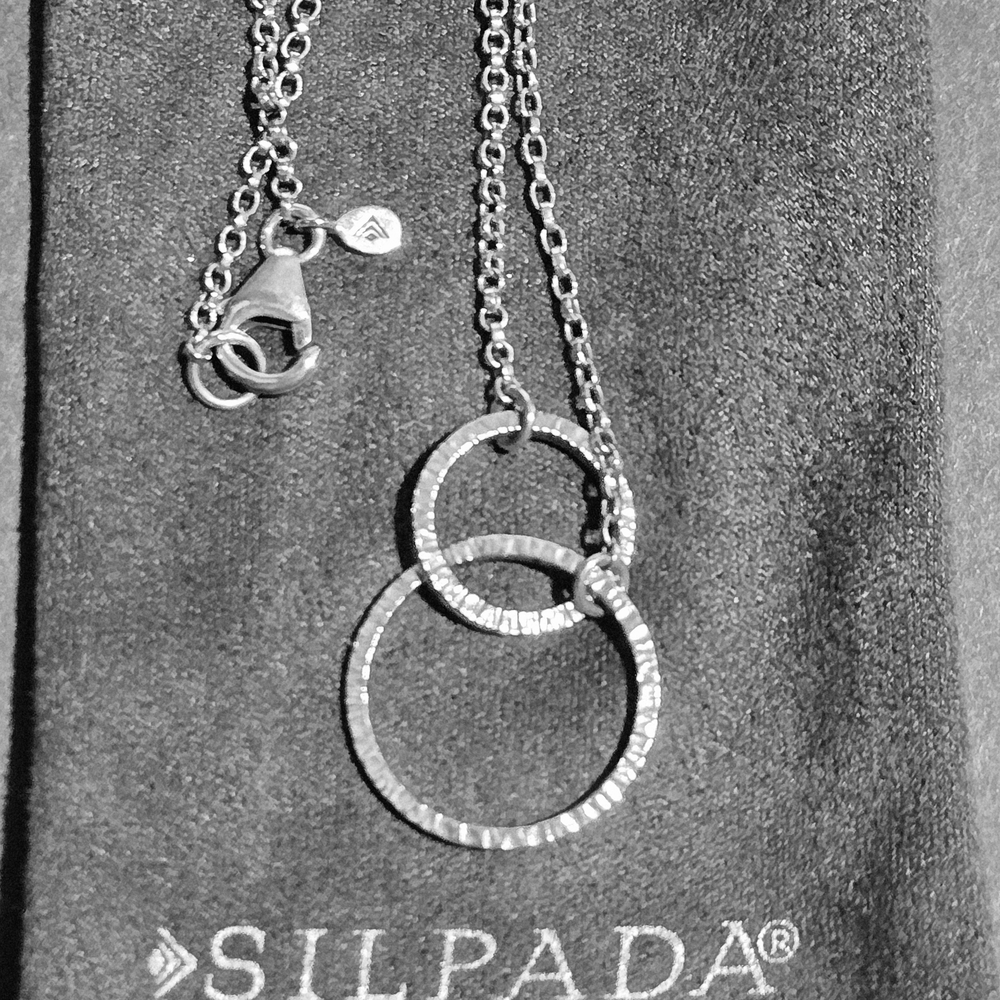Silpada Hammered "Sweet Circles" Silver Necklace